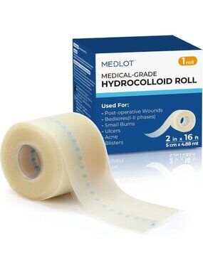 Hydrocolloid Wound Care Roll - 2in x 16ft, Acne Pimple Patch, Skin Healing